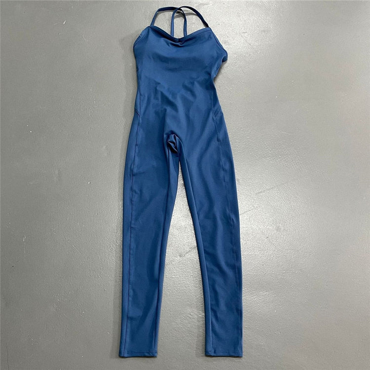 Backless Sports Lycra Fitness Overalls_15