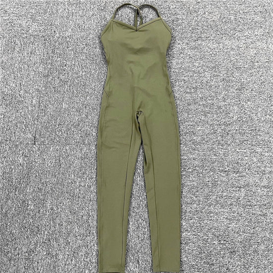 Backless Sports Lycra Fitness Overalls_6