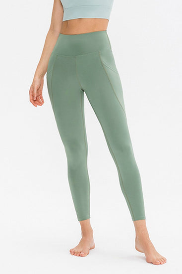 Slim Fit Long Active Leggings with Pockets_8