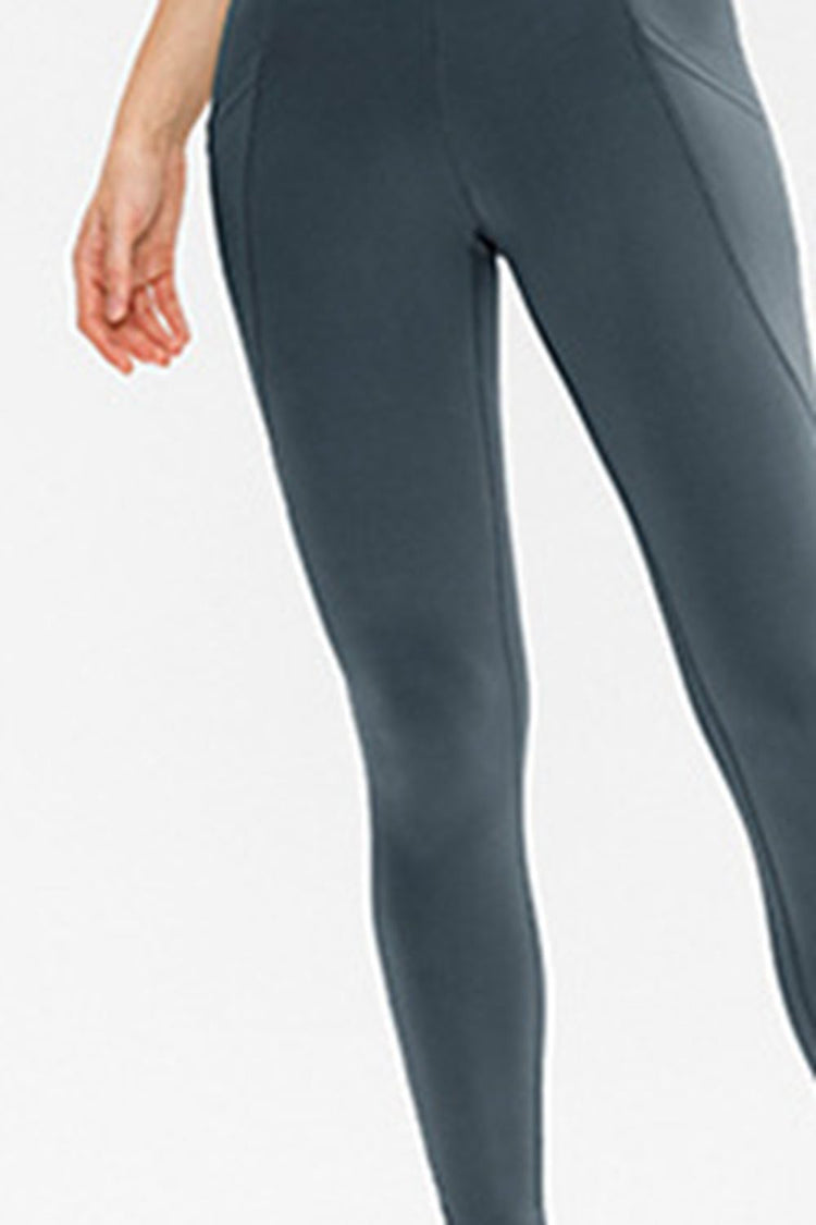 Slim Fit Long Active Leggings with Pockets_3