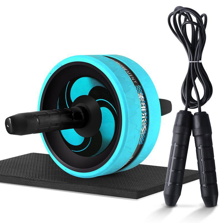 No Noise Abdominal Roller With Mat And Jump Rope Set_4