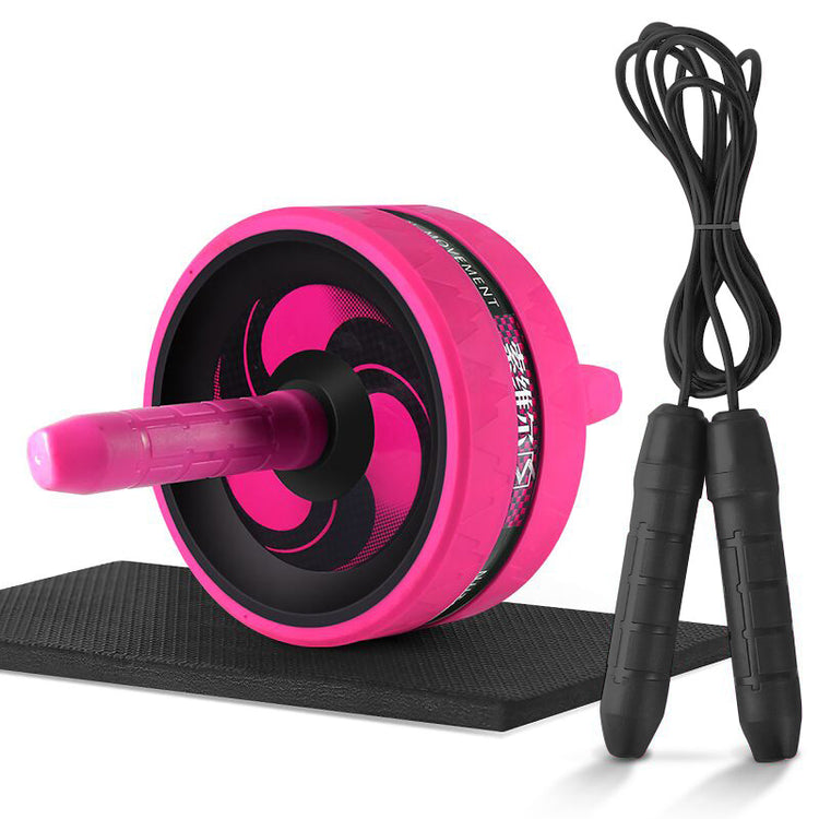 No Noise Abdominal Roller With Mat And Jump Rope Set_6
