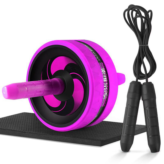 No Noise Abdominal Roller With Mat And Jump Rope Set_7