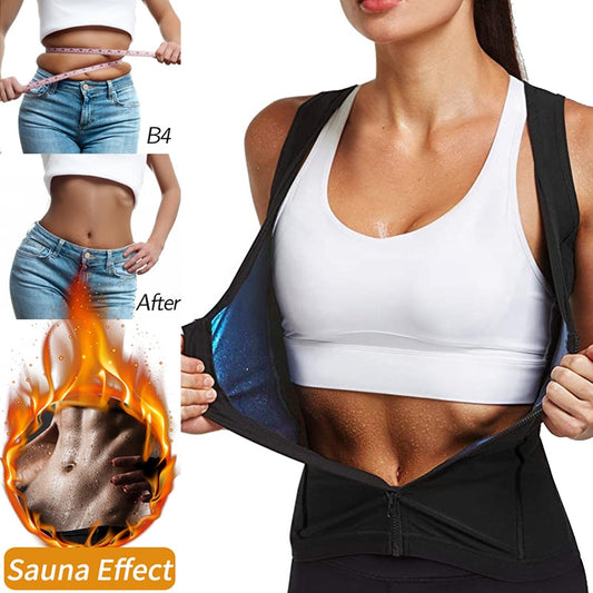 Heat Trapping Zipper Sweat Sauna Vest