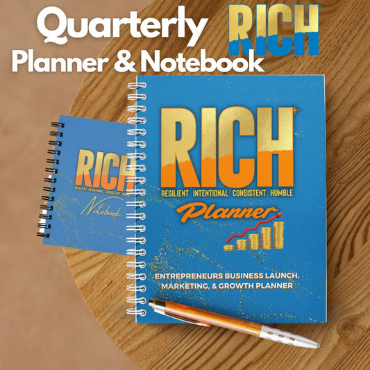 Quarterly R.I.C.H Planner with Notebook